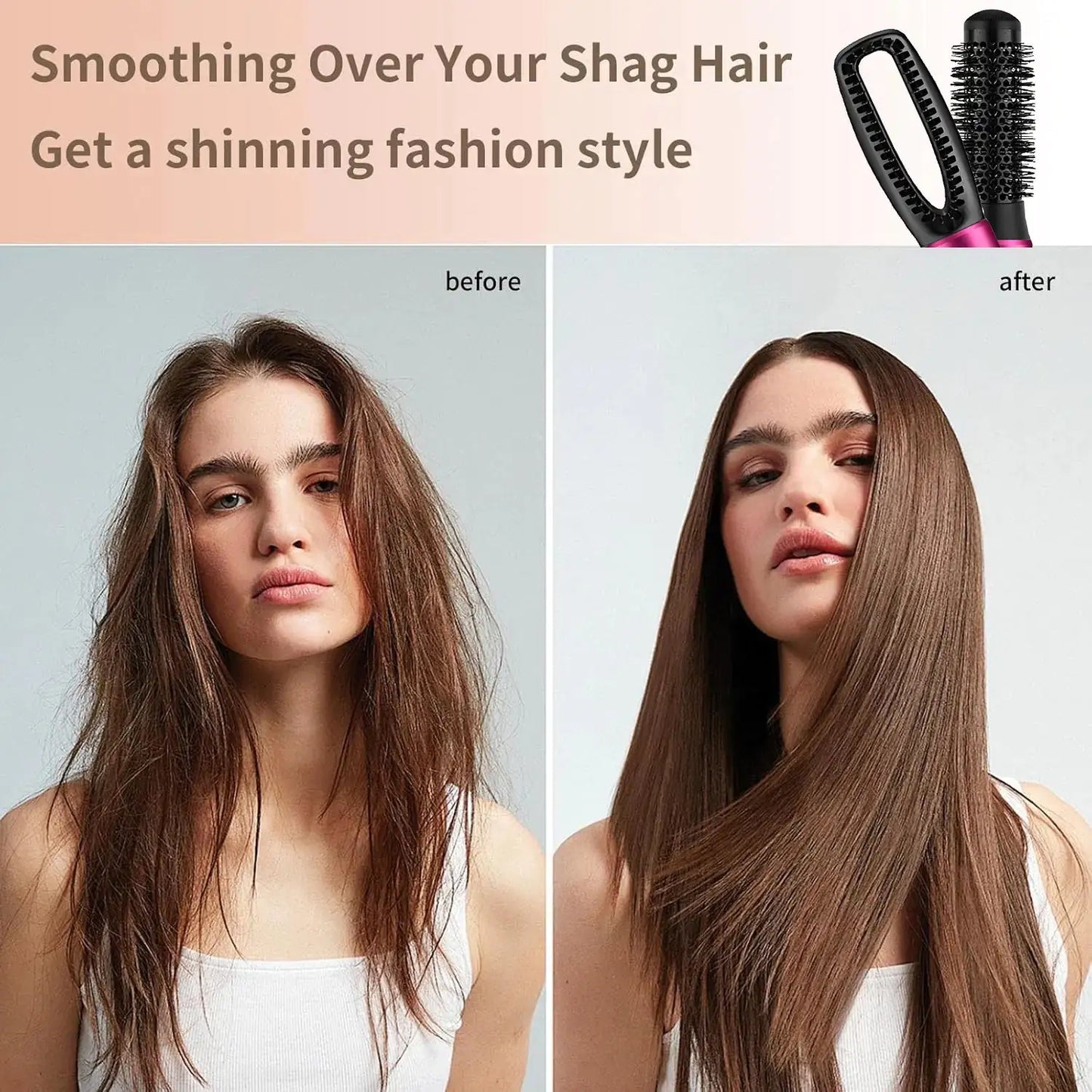 5 In 1 Hair Dryer Brush Kit, Blow Dryer Brush For Drying, Straightening, Volumizing, Curling And Styling Hair - 1000W - Gold